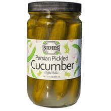 Load image into Gallery viewer, 32 ounce jar of fermented probiotic Persian pickled cucumbers