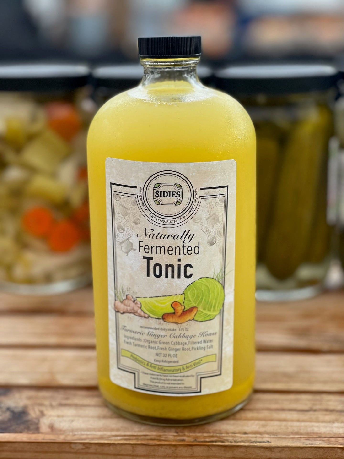 Turmeric Ginger Cabbage Kvass 8oz