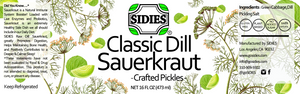 label for jars of classic dill sauerkraut