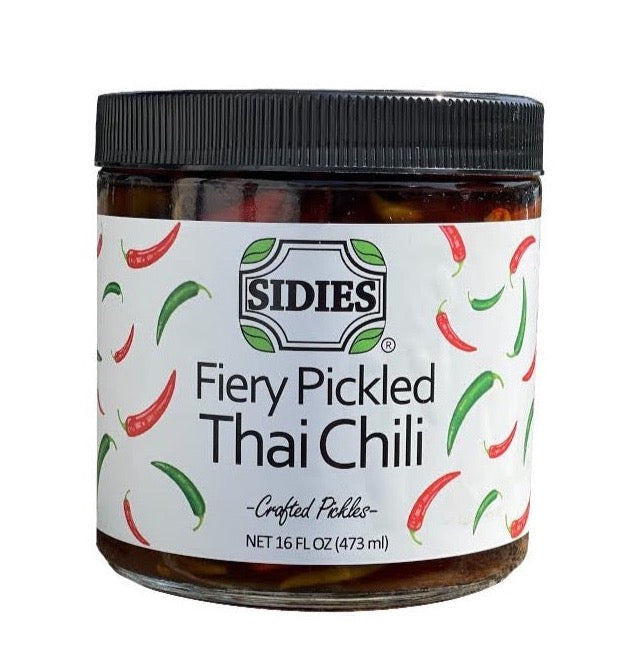 16 ounce jar of fiery pickled thai chili