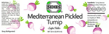 Load image into Gallery viewer, label for 16oz jar of Mediterranean pickled turnip
