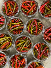 Load image into Gallery viewer, overhead view of open jars of pickled thai chili

